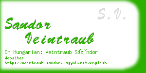 sandor veintraub business card